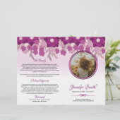 Printable Floral Funeral Program Sjabloon (Staand voorkant)