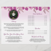 Printable Floral Funeral Program Sjabloon (Achterkant)