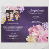 Printable Floral Funeral Program Sjabloon (Voorkant)
