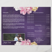 Printable Floral Funeral Program Sjabloon (Achterkant)