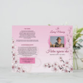 Printable Floral Funeral Program Sjabloon (Staand voorkant)