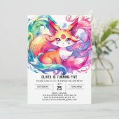 Printable Fox Birthday Kaart (Staand voorkant)