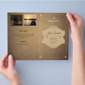 Printable Funeral Brochure Sjabloon (Hand)