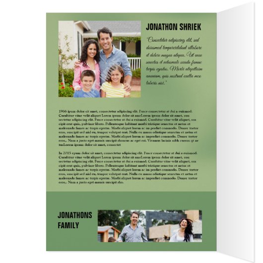 Printable Funeral Brochure Sjabloon (Binnen (Links))