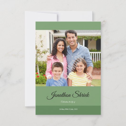 Printable Funeral Card Kaart (Voorkant)