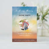 Printable Funeral Card Sjabloon Kaart (Staand voorkant)