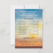 Printable Funeral Card Sjabloon Kaart (Achterkant)