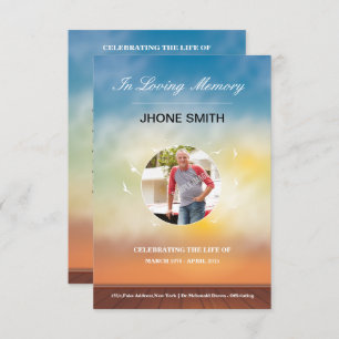 Printable Funeral Card Sjabloon Kaart