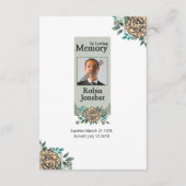 Printable Funeral Prayer Card Informatiekaartje (Voorkant)