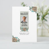 Printable Funeral Prayer Card Informatiekaartje (Staand voorkant)