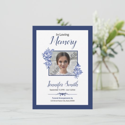 Printable Funeral Prayer Kaart (Staand voorkant)