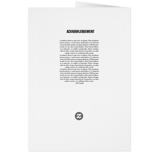 Printable Funeral Program Brochure (Achterkant)