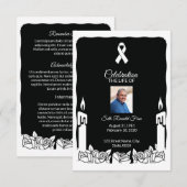 Printable Funeral Program Kaart (Voorkant / Achterkant)