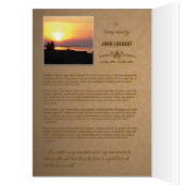 Printable Funeral Program Sjabloon (Binnen (Links))