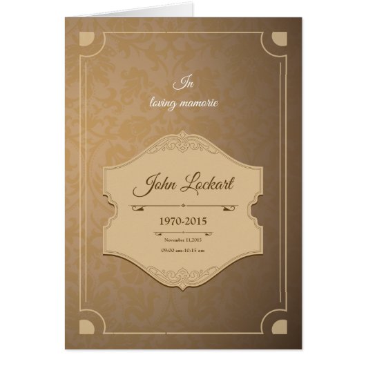 Printable Funeral Program Sjabloon (Voorkant)