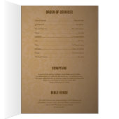 Printable Funeral Program Sjabloon (Binnen (Rechts))
