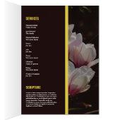 Printable Funeral Program Sjabloon (Binnen (Rechts))