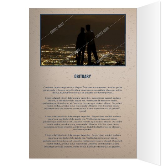 Printable Funeral Program Sjabloon (Binnen (Links))