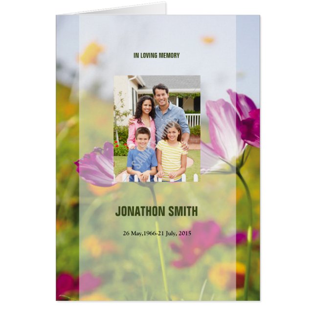 Printable Funeral Program Sjabloon (Voorkant)