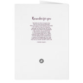 Printable Funeral Program Sjabloon (Achterkant)