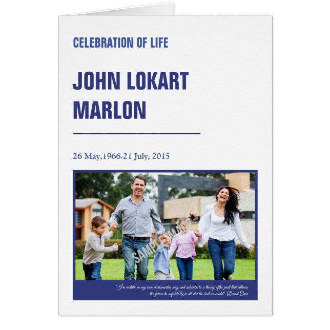 Printable Funeral Program Sjabloon (Voorkant)