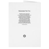 Printable Funeral Program Sjabloon (Achterkant)