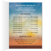 Printable Funeral Program Sjabloon (Binnen (Rechts))