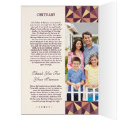 Printable Funeral Program Sjabloon (Binnen (Links))