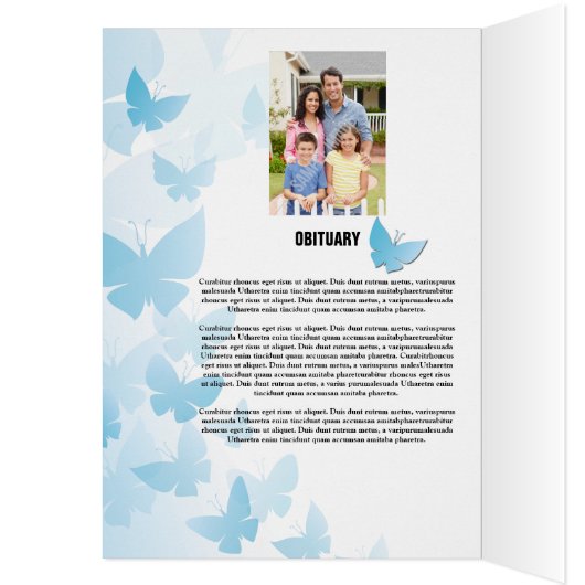 Printable Funeral Program Sjabloon (Binnen (Links))