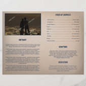 Printable Funeral Program Sjabloon Brochure (Achterkant)