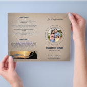 Printable Funeral Program Sjabloon Brochure (Hand)