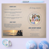 Printable Funeral Program Sjabloon Brochure (Enkel)