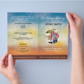 Printable Funeral Program Sjabloon Brochure (Hand)