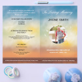 Printable Funeral Program Sjabloon Brochure (Enkel)