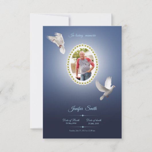 Printable Funeral Program Sjabloon Kaart (Voorkant)