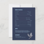 Printable Funeral Program Sjabloon Kaart (Achterkant)