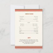 Printable Funeral Program Sjabloon Kaart (Achterkant)