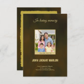 Printable Funeral Program Sjabloon Kaart (Voorkant / Achterkant)