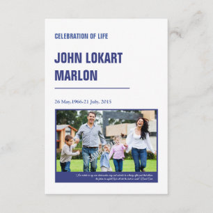 Printable Funeral Program Sjabloon Kaart