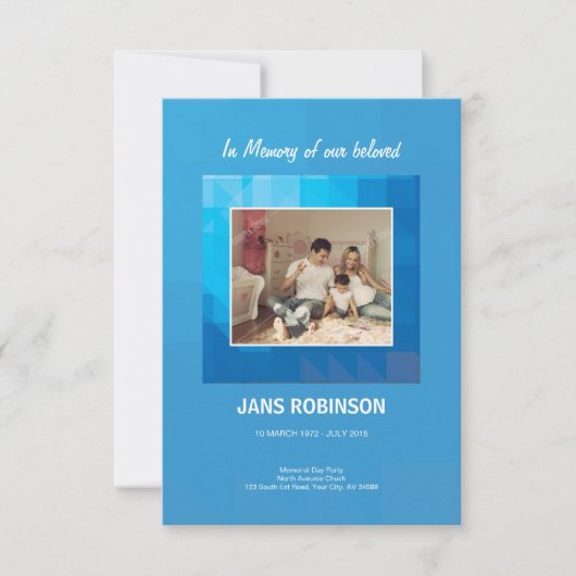 Printable Funeral Program Sjabloon Kaart (Voorkant)