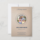 Printable Funeral Program Sjabloon Kaart (Voorkant)