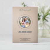 Printable Funeral Program Sjabloon Kaart (Staand voorkant)