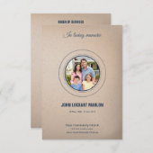 Printable Funeral Program Sjabloon Kaart (Voorkant / Achterkant)