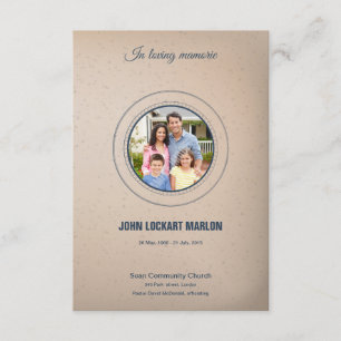 Printable Funeral Program Sjabloon Kaart