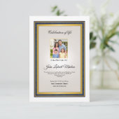 Printable Funeral Program Sjabloon Kaart (Staand voorkant)