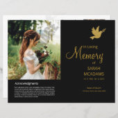 Printable Funeral Program Template (Voorkant / Achterkant)