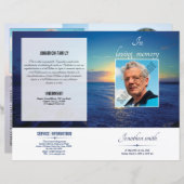 Printable Funeral Program Template (Voorkant / Achterkant)