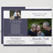 Printable Funeral Program Template (Voorkant / Achterkant)