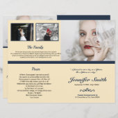 Printable Funeral Program Template (Voorkant / Achterkant)