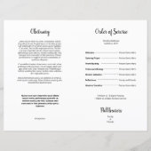 Printable Funeral Program Template (Achterkant)